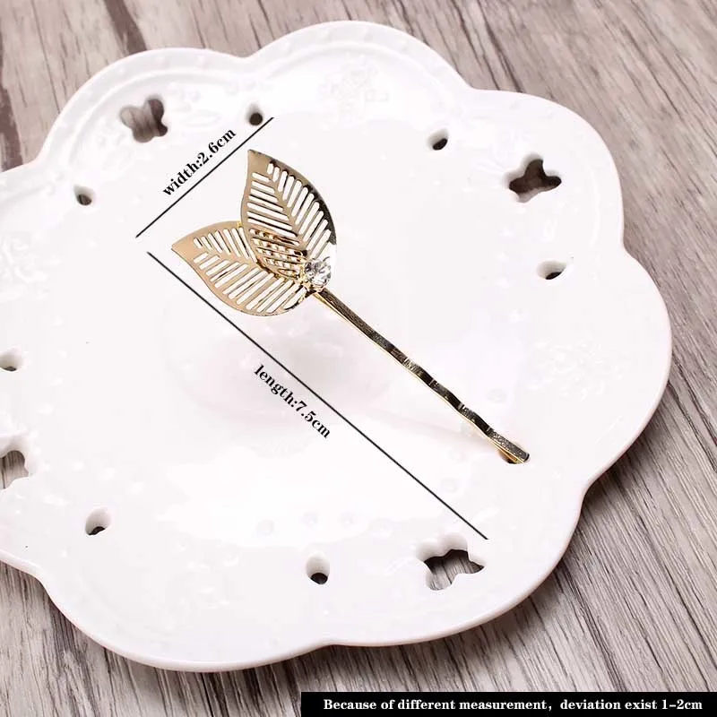 M MISM Trendy Elegant Leaf Hair Clips Women Fashion Hollow Barrettes Jewelry For Girls Wedding Party Leaves Pins 11.11 | Украшения и