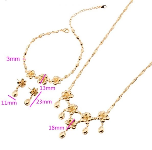 Классические свадебные желтые Ювелирные наборы MxGxFam с цветком цвет золото 18 |