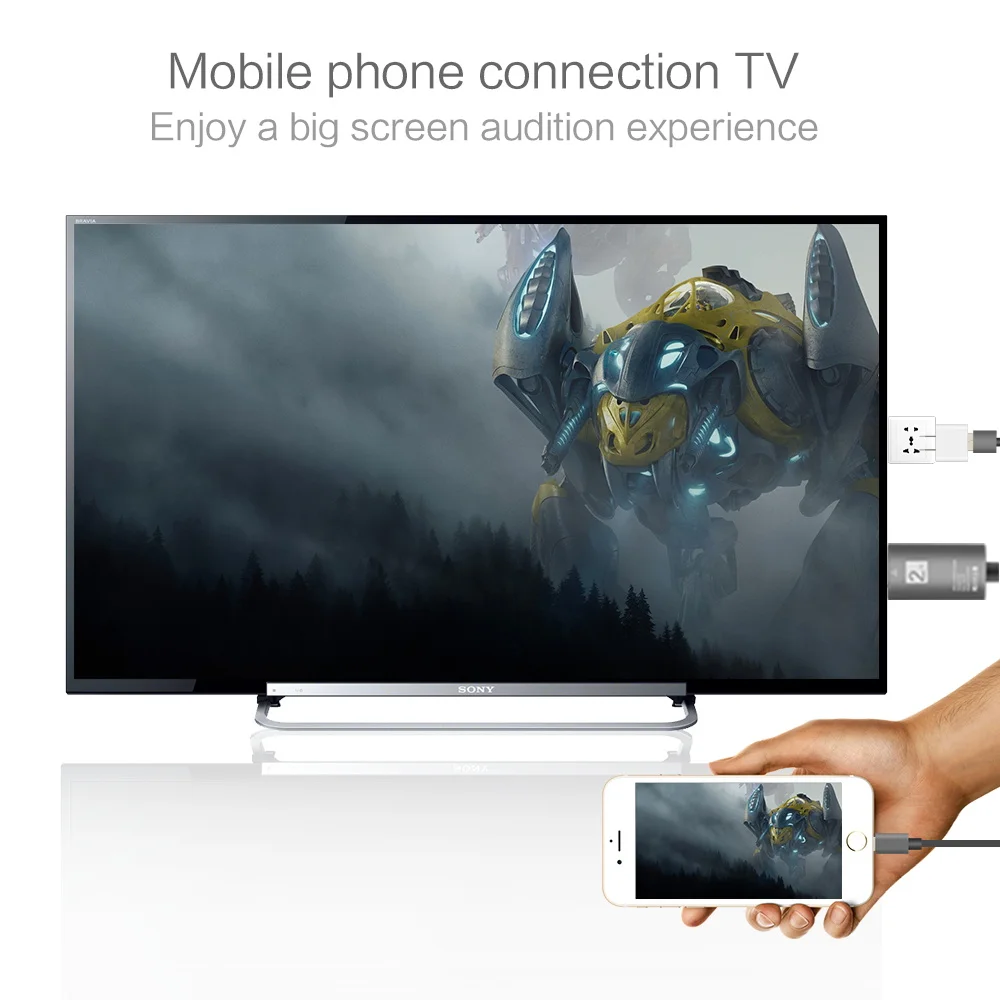 Lighting to HDMI адаптер 3D 1080P кабель с USB для iPhone X 8 plus 7 Plus 6 6s 5 Lightning Кабель HDTV TV 2 м |