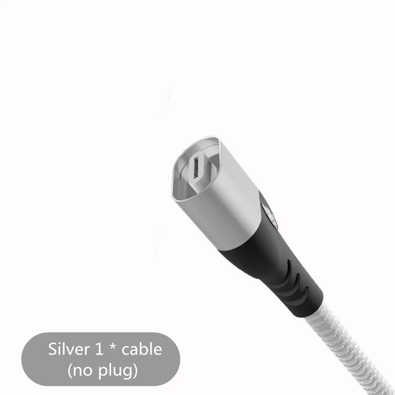 silver only plug KingFriend Магнитный Micro USB кабель для iphone samsung type C быстрое зарядное устройство Магнитный зарядный адаптер usb type C кабель для мобильного телефона - Цвет: silver only plug