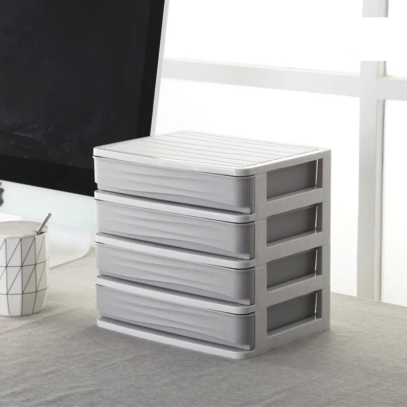 4 layer drawer-Grey Косметический чехол, чехол для макияжа s, сумка для инструментов, аксессуары для инструментов, тип ящика, Кисть для макияжа, полка для губной помады, косметическая стойка для ухода за кожей - Цвет: 4 layer drawer-Grey