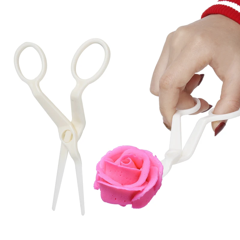 Plastic Scissors for Cream Flower Cake Tool Delicate Lifter Icing Sugarcraft Fondant Decorating |