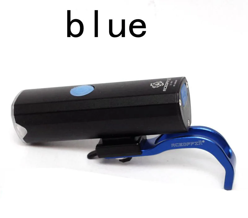 light blue holder Передний светильник Aceoffix для складного велосипеда Brompton, подзарядка 2600 мА/ч, 300 люменов, велосипедный светильник с ЧПУ, держатель кронштейна - Цвет: light blue holder