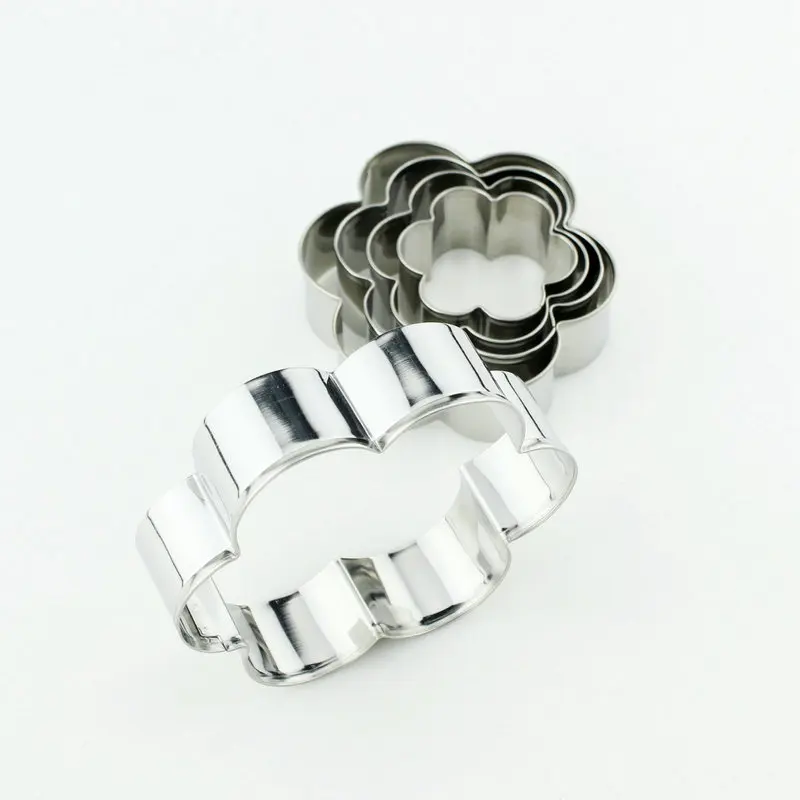 5 шт нержавеющая сталь цветок печенья резак украшения торта инструменты 3D