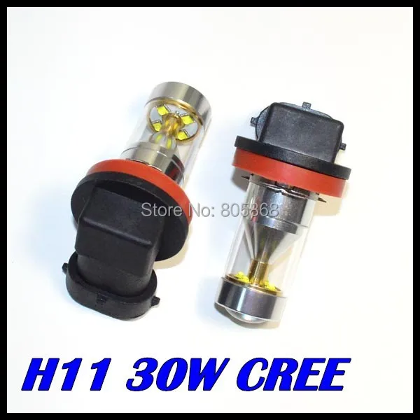 H11 светодиодный лампы 30Вт чип Мощность ультра яркий cree h7 1156 p13w СВЕТОДИОДНЫЙ