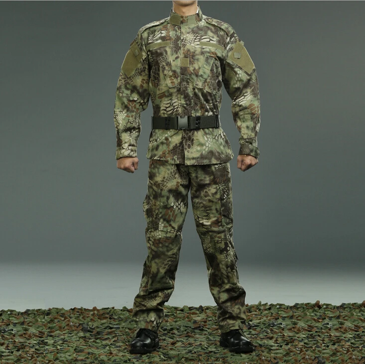 New men's/women's sports outdoor long-sleeved training camouflage smock sportswear python coat pants sets yun054 | Спорт и