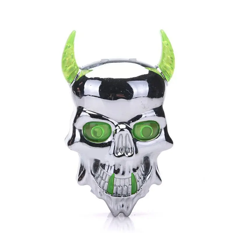 Велосипедный лазерный задний фонарь в форме черепа 7 режимов красный зеленый