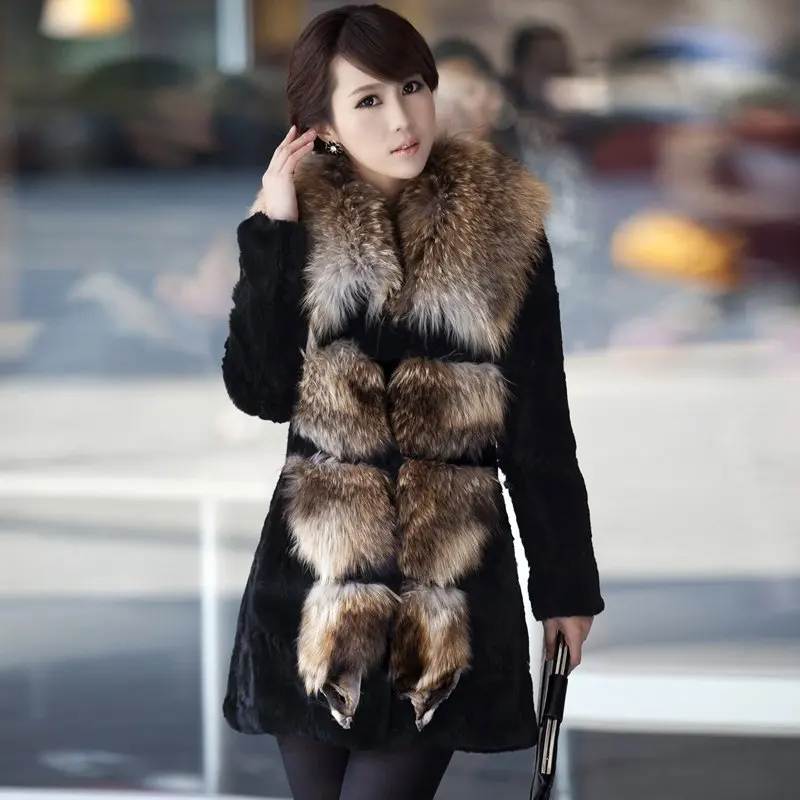 (TopFurMall) зимнее женское натуральное пальто из натурального кроличьего меха с