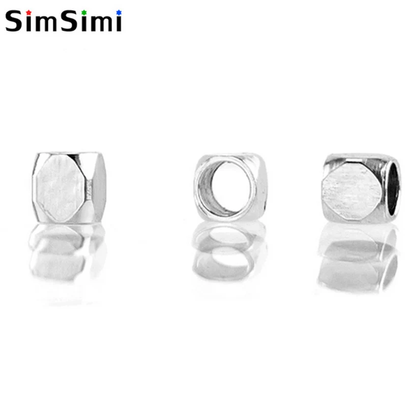 

Simsimi 2.5x2.5mm square beads for jewelry making parts hole 2mm DIY small tiny beads for DIY stainless steel 200pcs