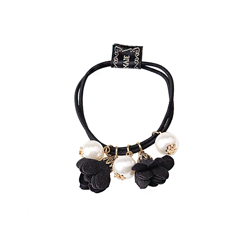 M MISM Girls Fashion Floral Elastic Hair Bands Perfect Quality Accessories for Women Scrunchy Pearls Rubber Ornaments | Детская одежда