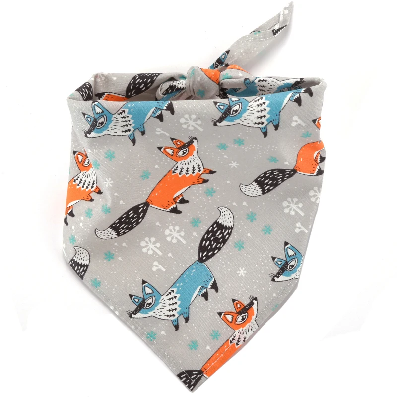 Easter Personalized Cute Animal Printed Fox Rabbit Flamingo Dog Bandana Reversible Triangular Bandage Scarf for Large Dogs | Дом и сад