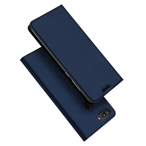 Для Huawei Honor 9 lite 5.6" Роскошные Флип кожаный бумажник Обложка Телефон Сумки чехол для honor9 Lite подставка-Держатель Coque Fundas - Цвет: Dark Blue