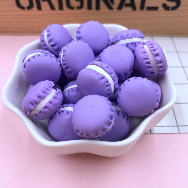 purple Горячая милый кавайный красочный глиняный Макарон для рукоделия, украшения для телефона, скрапбукинг, сделай сам - Цвет: purple
