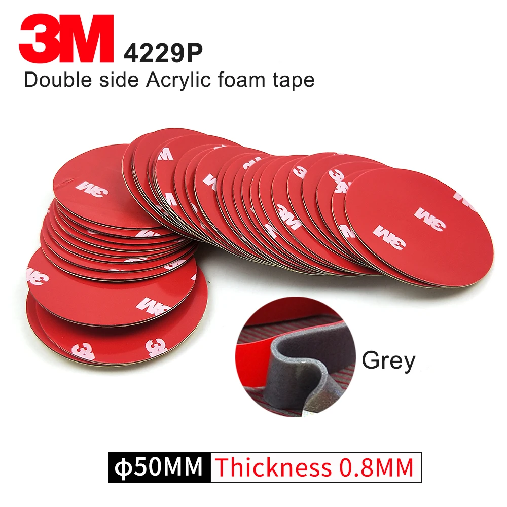 

10 шт., двусторонняя клейкая лента, 50 мм, 4229P, 0,8 мм
