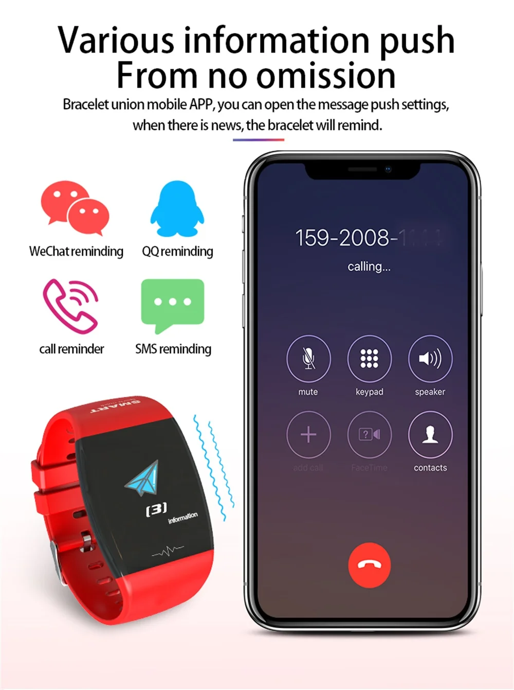 IP67 Водонепроницаемый фитнес-браслет пульсометр смарт-браслет ЭКГ+ PPG умный браслет Мужская Женская Сигнализация часы полосы для ios android телефон