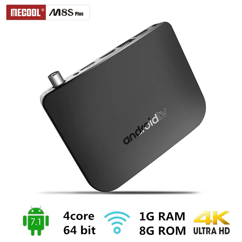 MECOOL M8S плюс DVB-T2 ТВ коробка Android 7 1 Amlogic S905D ГБ Оперативная память 8 GB Встроенная Wi-Fi