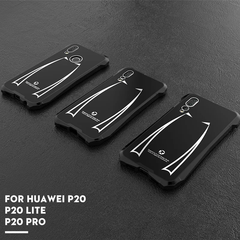 R-JUST, темный плащ, металлический бампер для huawei P20 lite, чехол-броня, алюминиевый акриловый чехол-держатель для huawei P20 Lite/Pro