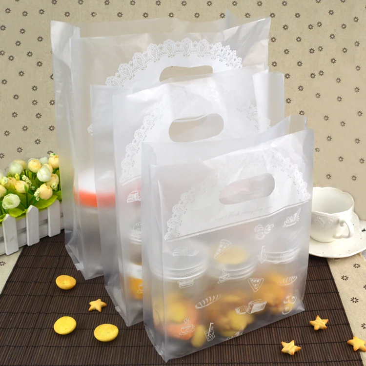 

300pcs Wholesale white lace pattern Handbag,baked cake dessert food packaging bags,bread biscuits bags,large,medium,small