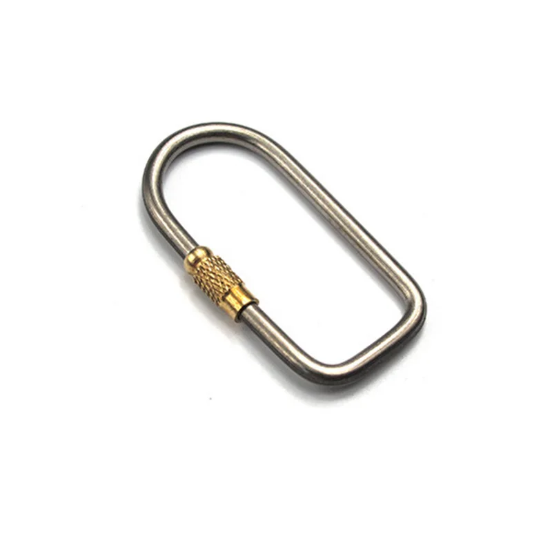 1PC Titanium Alloy Keychain With Lock Key Storage Buckle Backpack Hanging Quick Hook Accessories Outdoor Equipment Tool | Спорт и