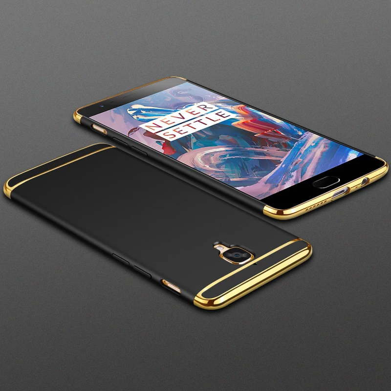 GKK гальванический щит серии для OnePlus 3t 3 чехол A3000 WIith мягкая пленка три жестких один плюс 3 OnePlus3 T чехол для телефона s