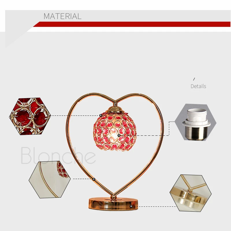 Скандинавские Современные хрустальные настольные лампы железный