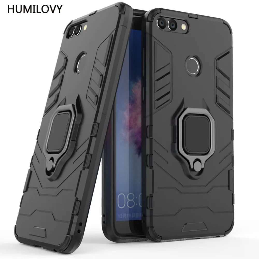 For Huawei P Smart Case Capa Car Magnetic Bracket Finger Ring TPU+PC Stand Armor for Smart/ Enjoy 7S Cover |