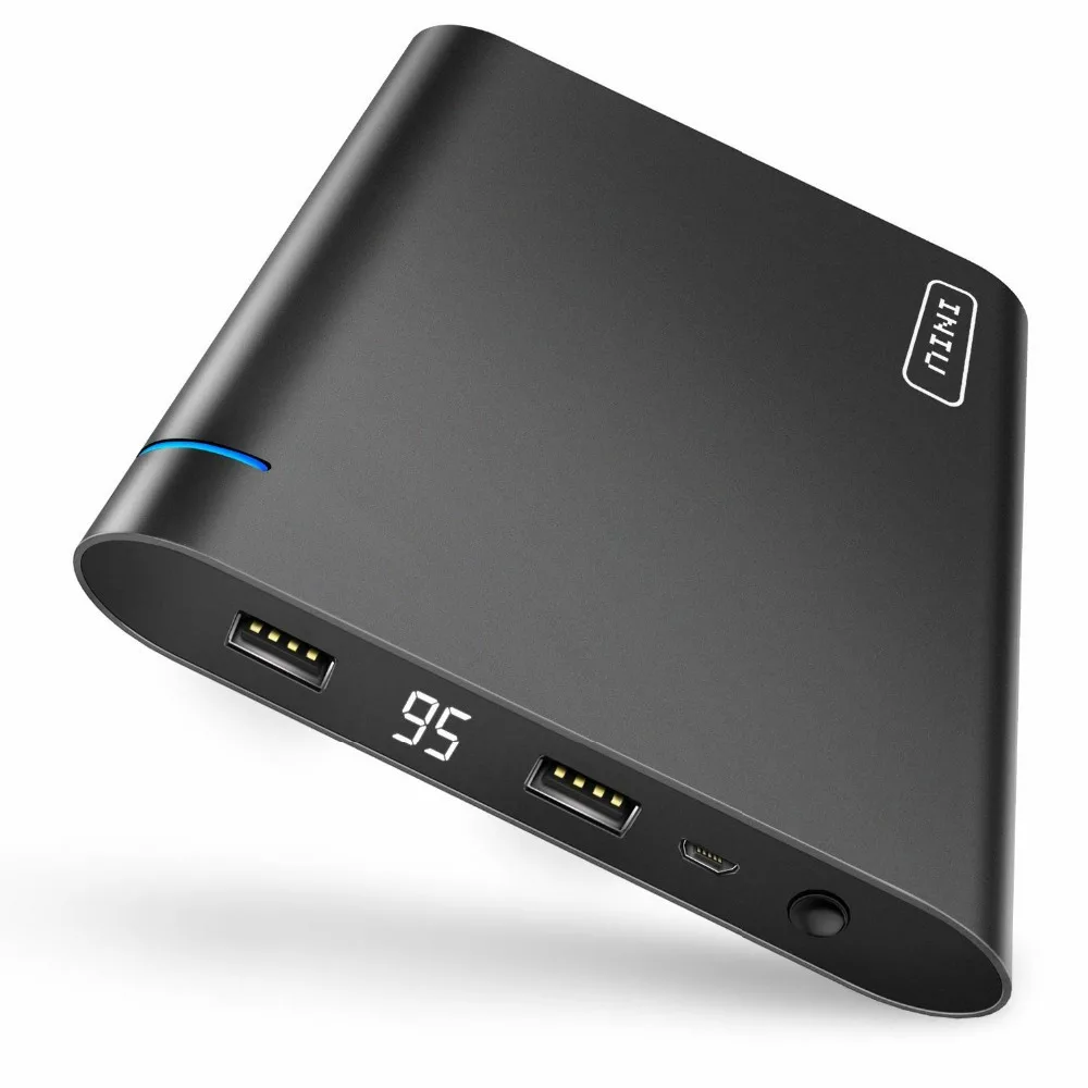 INIU 20000 мАч светодиодный внешний аккумулятор А 2 USB портативное зарядное