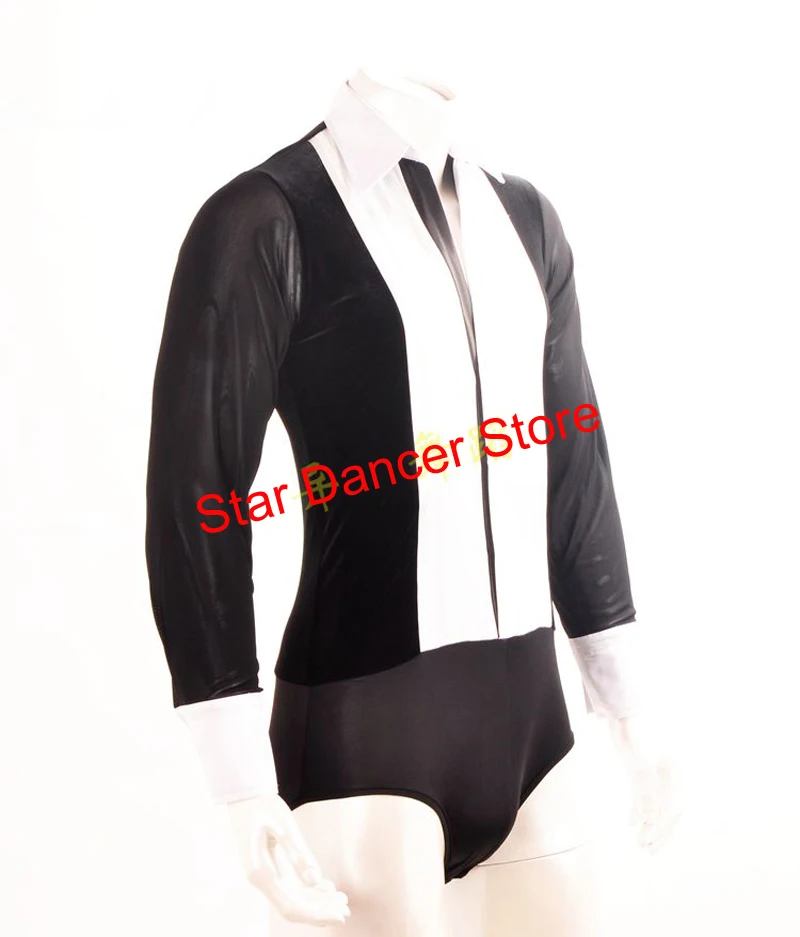 

Для мужчин для танцевальных представлений одежда 2021 новый комплект юного джентльмена черный, белый цвет шеи передовые для латинских танцев...