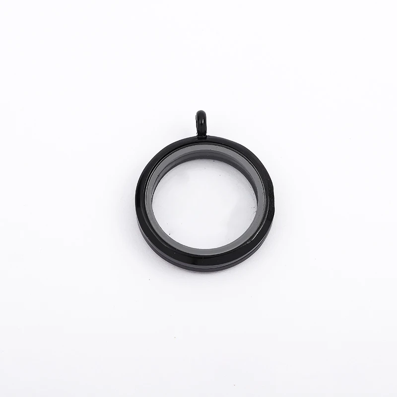 30mm black 28 стилей 30 мм Серебряный Круглый Овальный плавающий медальон с подвесками из цинкового сплава Магнитный Серебряный стеклянный круглый плавающий медальон с цепочкой - Окраска металла: 30mm black