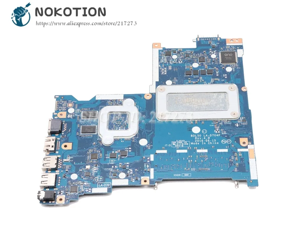 NOKOTION 858868-601 858868-501 858868-501 для hp 15-AY 15-ay015ds ноутбук motherbard BDL50 LA-D704P I7-6500U Radeon R7 M440 2 Гб