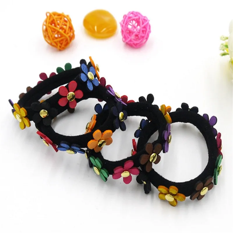 Красивая цветная повязка для волос с цветами девочек и детей детская на голову