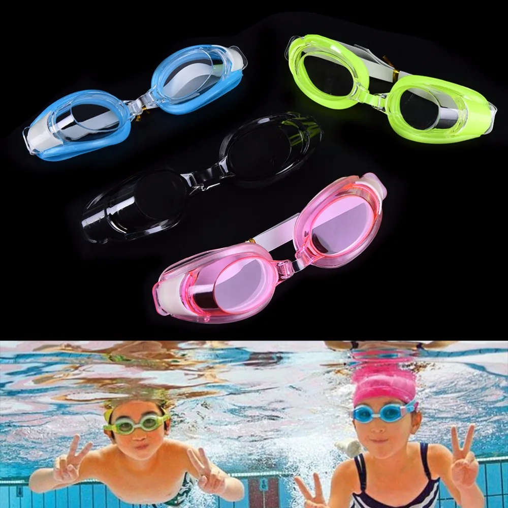 

Adjustable Swimming Glasses Goggles Eyewear Eyeglasses Children Kids Waterproof Silicone Anti Fog UV Shield 4 Color NEW