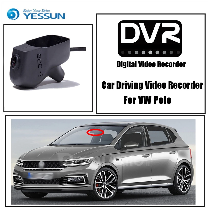 

YESSUN для Volkswagen Polo Автомобильный видеорегистратор DVR Мини Wifi камера Novatek 96658 FHD 1080P видеорегистратор