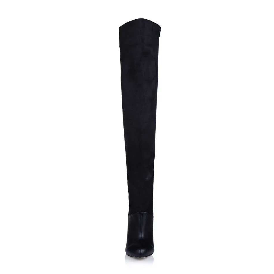 Пикантные вечерние высокий каблук шпилька женские ботфорты выше колена Hiver Bottes