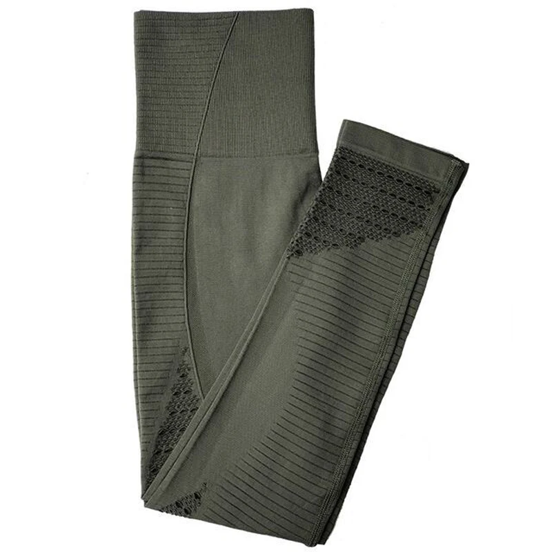 Army Green Попробуйте BN фитнес одежда леггинсы твердые леггинсы с высокой талией высокая эластичность дышащие Повседневные тренировки Леггинсы для женщин - Цвет: Army Green