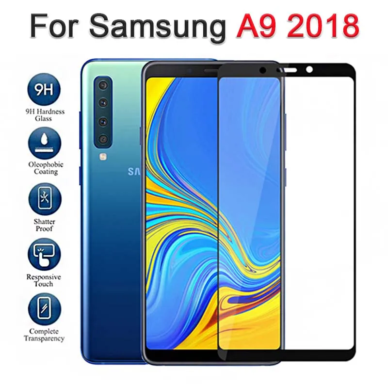 

Protective Glass For Samsung Galaxy A9 2018 tempered Glas Screen Protector safety tremp on galaxi A 9 2018 a92018 glass film 9h