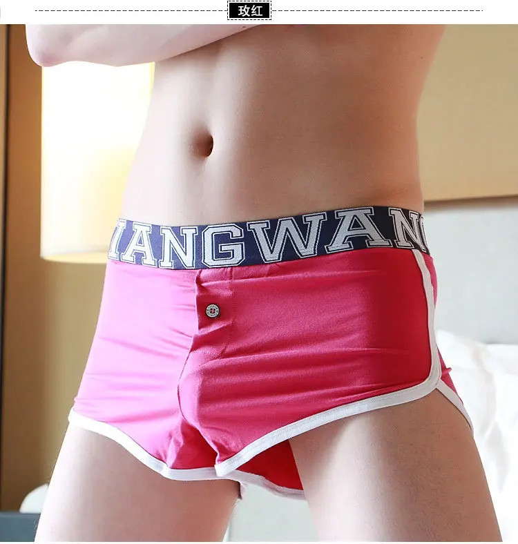 Мужское нижнее белье WJ бриджи с встроенным карманом и пуговицами стрелками