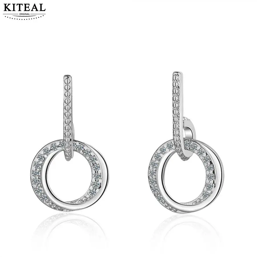 KITEAL 925 Новое поступление! Серебряный цвет женские серьги с кисточками круглые brinco