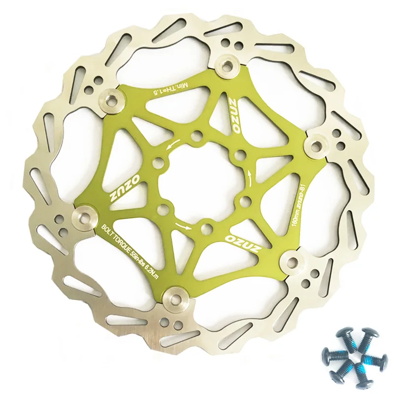 OZUZ велосипед ротор дискового тормоза MTB плавающий тормоз горный запчасти 160 мм 180 6