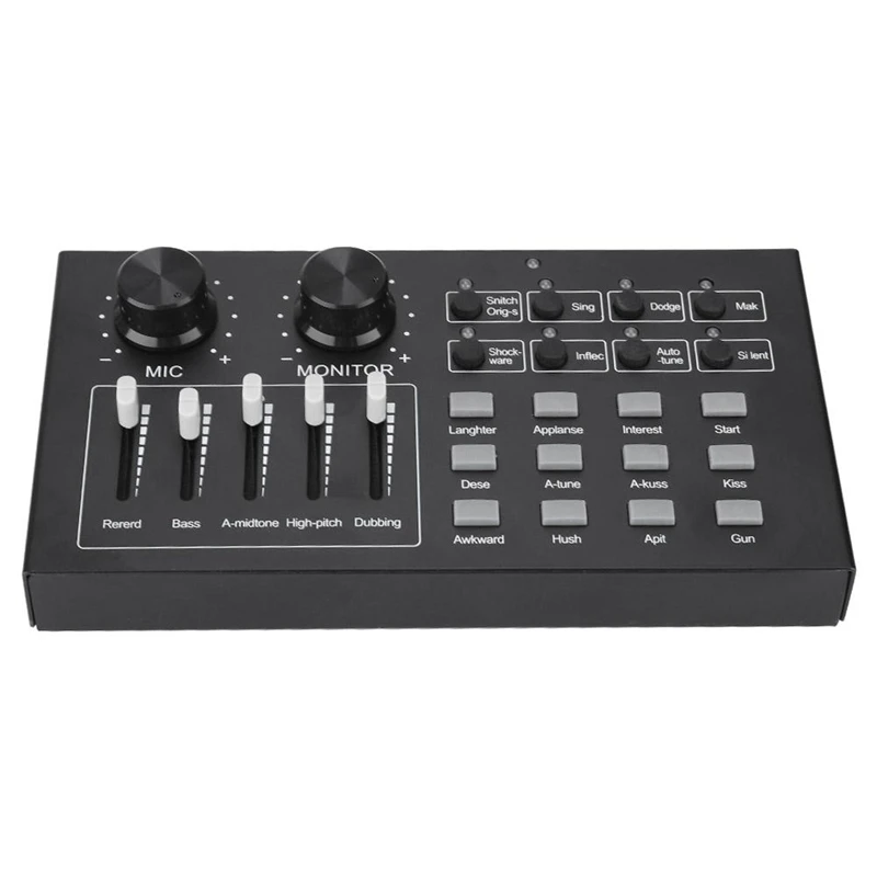 Внешняя Аудио Звуковая карта Поющий микрофон прямая трансляция для мобильного