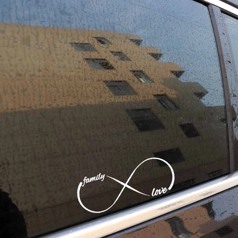 

YJZT 13.5CM*5.4CM Family Love Vinyl Decal Car Sticker Black/Silver C3-2216