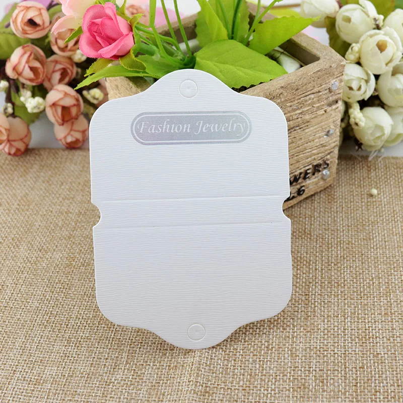 Белое ожерелье браслет ювелирные изделия Дисплей бумажная карта Упаковка