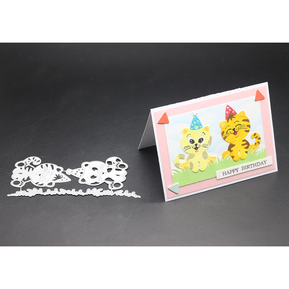 Cat Frame Metal Cutting Dies Making Embossing Stencils DIY Handmade Scrapbooking Decorative Craft Photo Card | Дом и сад