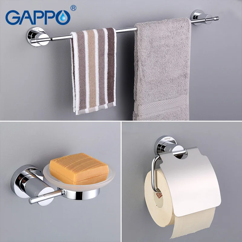 Фото Gappo аксессуары для ванной комнаты, держатель для полотенец, держатель для бумаги, двойной держатель для зубной щетки, банное полотенце, коль... №2
