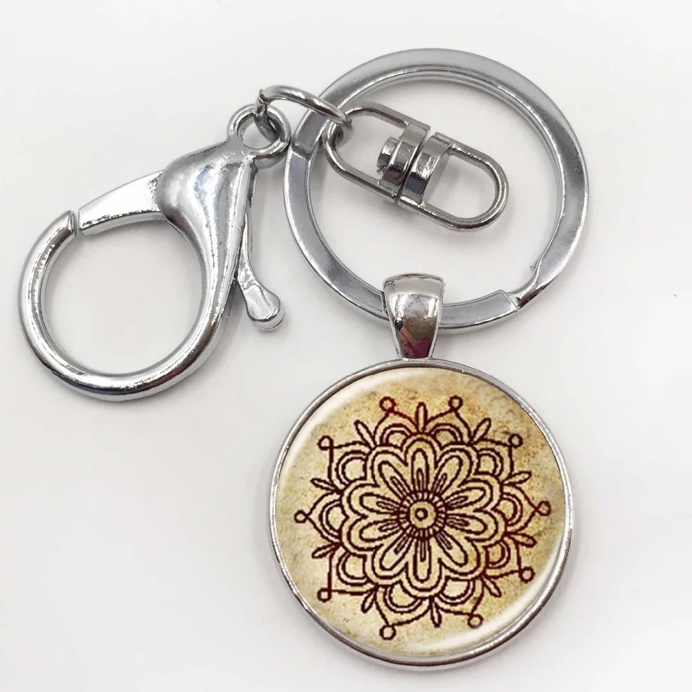 Винтажное ожерелье с цветком мандалы подвесками для мужчин и женщин ювелирные