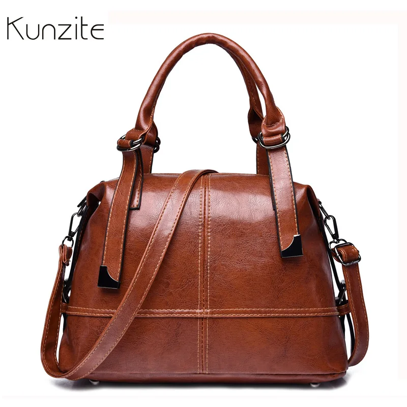 Модные мягкие кожаные сумки через плечо для женщин 2018 подушка женские винтажные