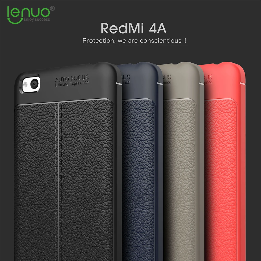 Для Xiaomi Redmi 4A чехол Lenuo Роскошный из силикона и ТПУ с рисунком личи мягкий для