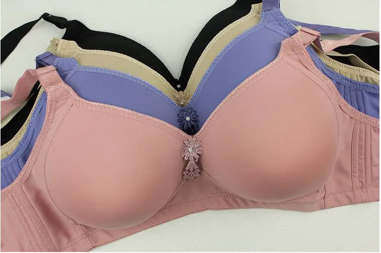 C07 BingYanFuShi Для женщин Беспроводной бюстгальтер размера плюс белье Большие размеры