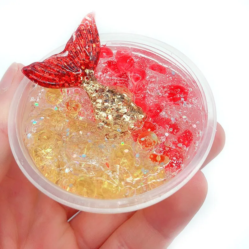 60ML Ocean Dolphin Mixing Cloud Slime Putty Scented Stress Kids Clay Toy Slime Fluffy Slime Squeeze Toy