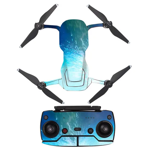 Страшный череп Водонепроницаемый ПВХ наклейка на кожу наклейка для DJI MAVIC Air Drone Защитная пленка для тела+ пульт дистанционного управления крышки контроллеров - Цвет: YSDJA0135